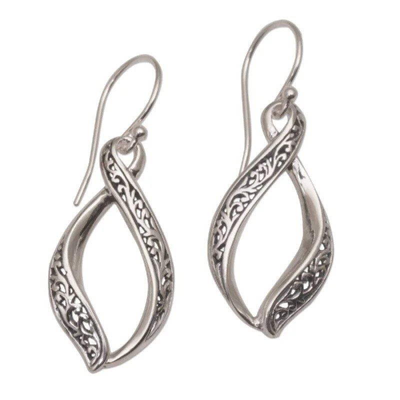 NOVICA Wind Dance, Sterling silver dangle earrings - 1.6*0.6