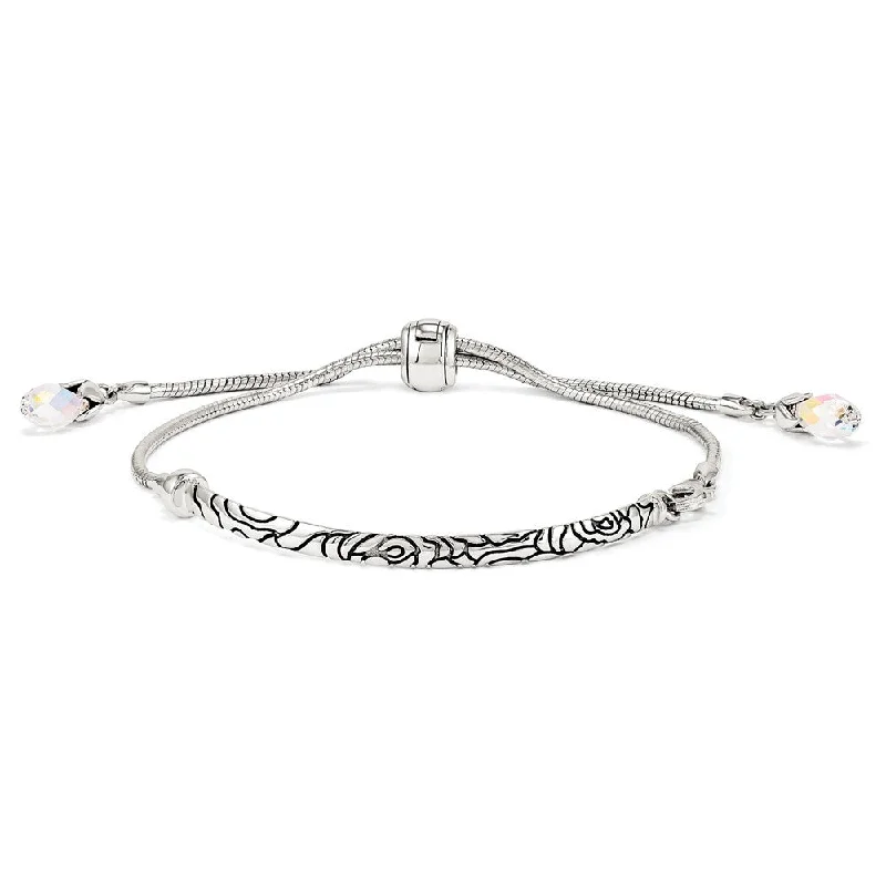 Sterling Silver & Clear Crystal Adjustable Starter Bracelet