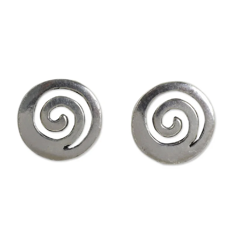 Handmade Sterling Silver 'Transformation' Earrings (Thailand)