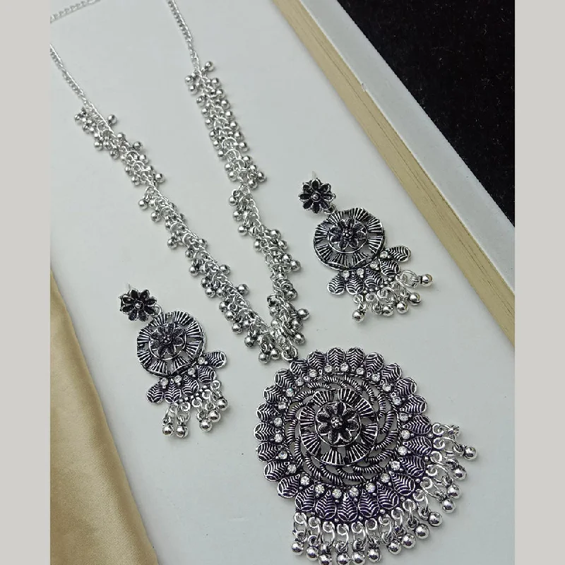 SP Jewellery Oxidised Plated Necklace Set