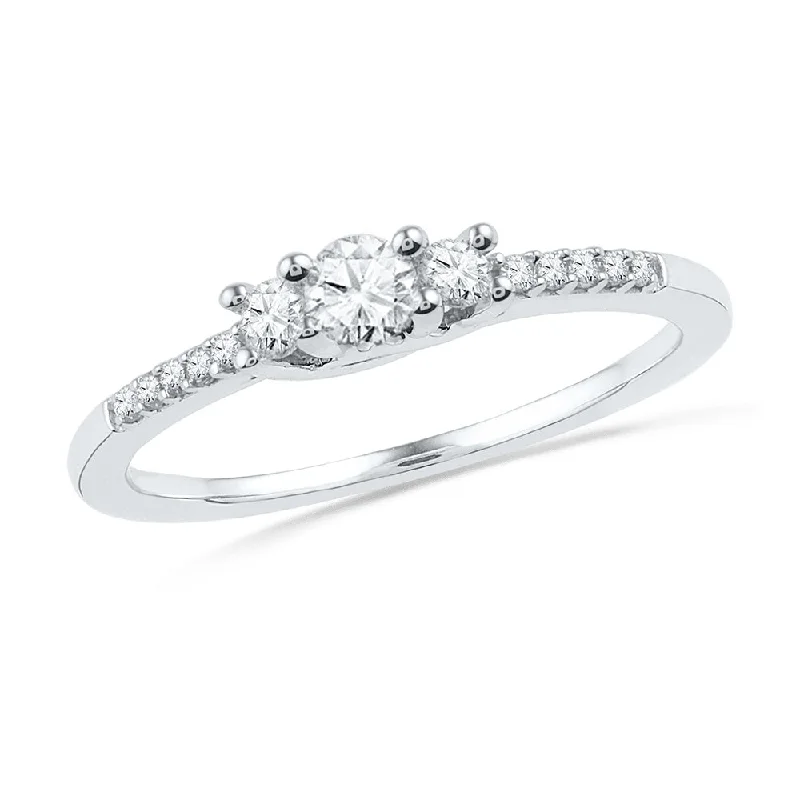 Three Stone Diamond Promise Ring