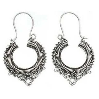 Handcrafted Sterling Silver 'Pure Signs' Earrings (Indonesia)