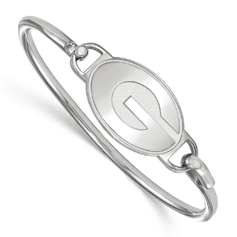 Sterling Silver University of Georgia Bangle, 7 Inch