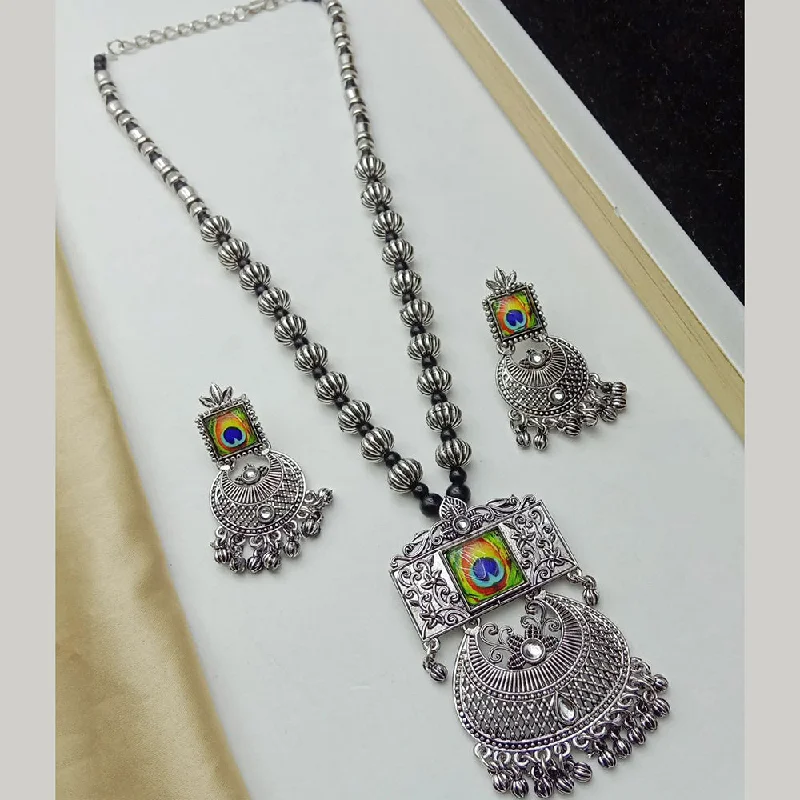 SP Jewellery Oxidised Plated Necklace Set