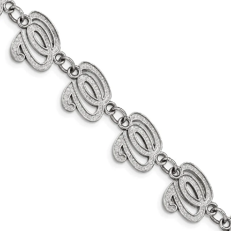 Stainless Steel MLB Washington Nationals Link Bracelet, 7 to 8.5 Inch