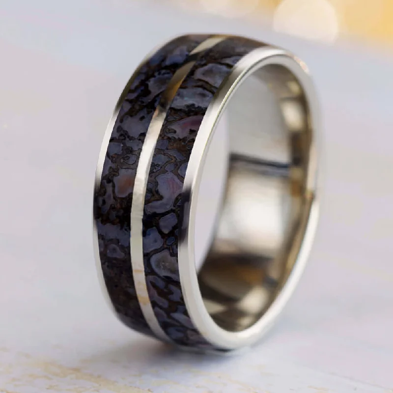 Dinosaur Bone Men's Wedding Band