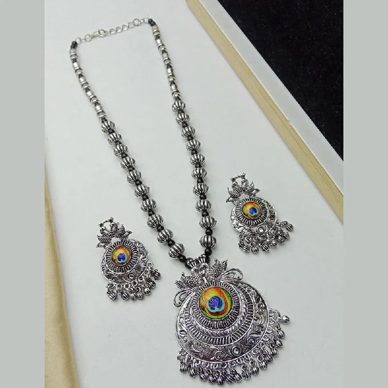 SP Jewellery Oxidised Plated Necklace Set