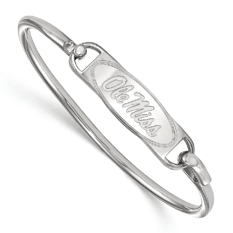 Sterling Silver University of Mississippi Bangle, 7 Inch