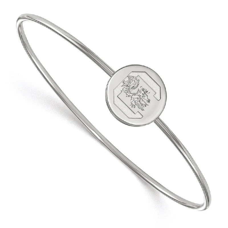 Sterling Silver U. of South Carolina Gamecock Bangle, 7 Inch