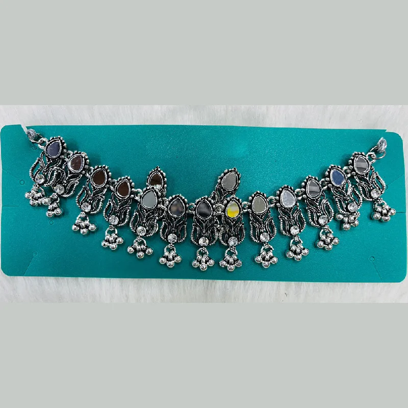 Kavita Art Oxidised Plated Mirror Necklace Set